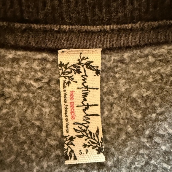 Free People Washed Out Black Crewneck Sweatshirt in Size Small - Picture 3 of 7